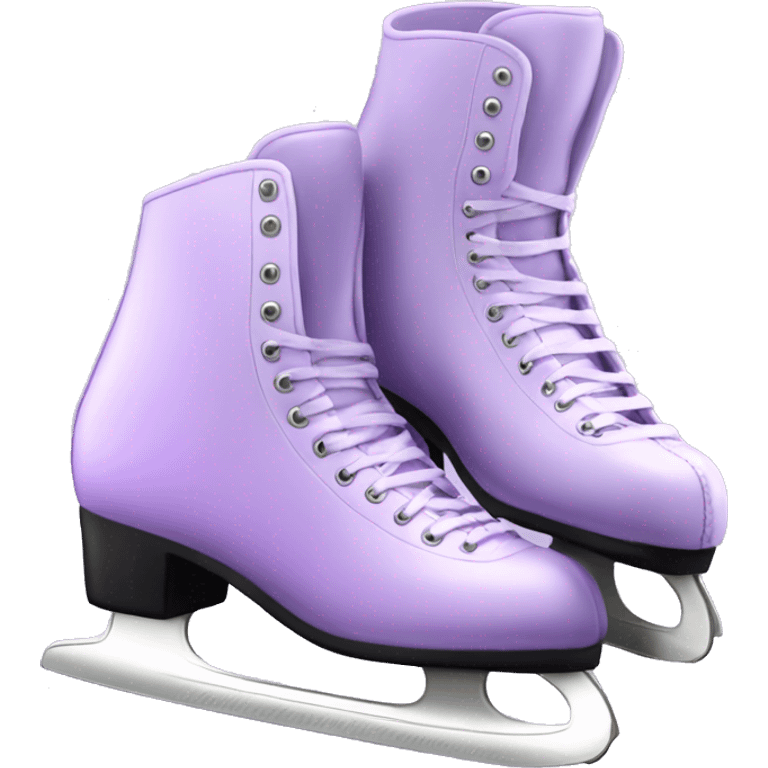 Lilac ice skates realistic  emoji