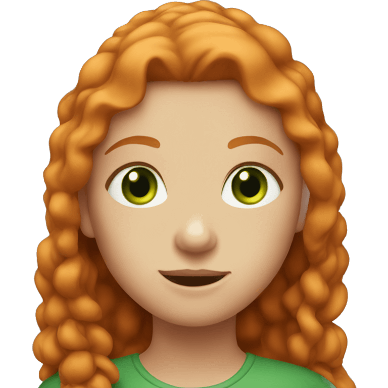 Ginger girl with green eyes  emoji