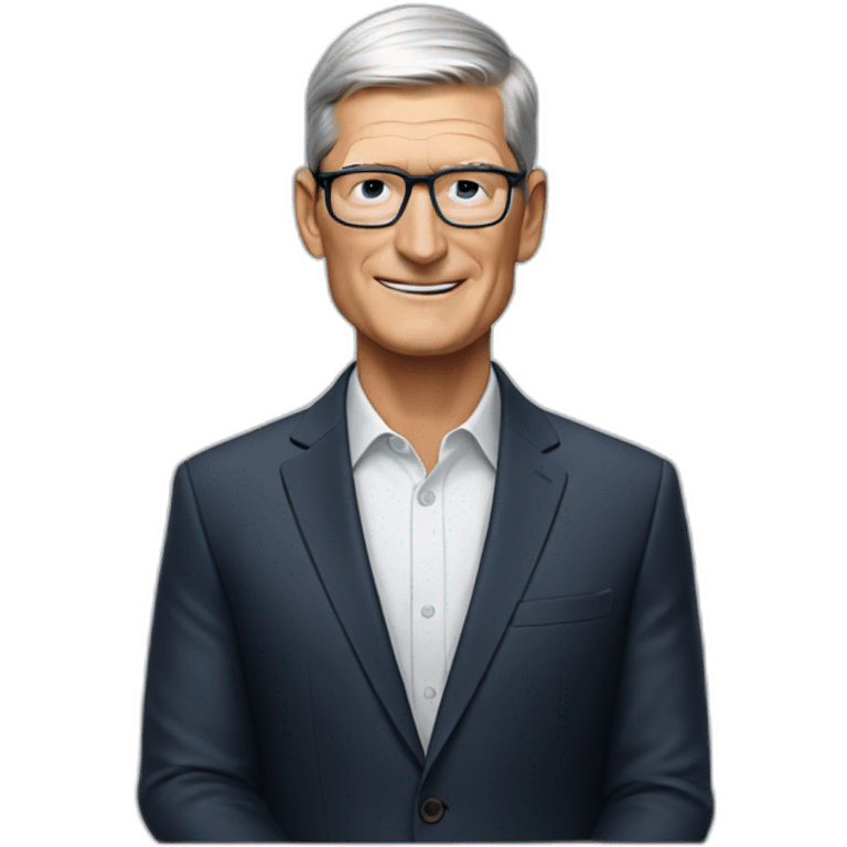 Tim Cook making presentation emoji