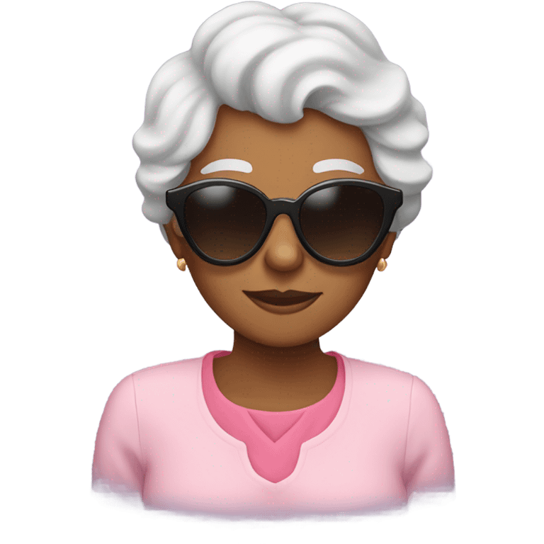 Grandma wearing heart sunglasses  emoji