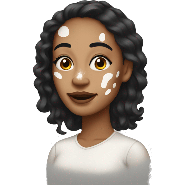 Woman with vitiligo emoji