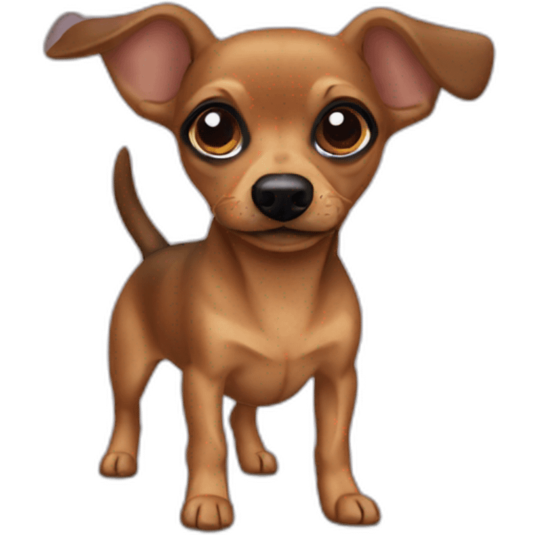 Chiweenie black brow emoji