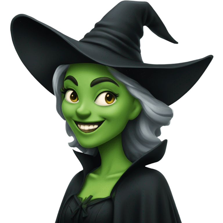 The wicked witch of the west smiling.  emoji