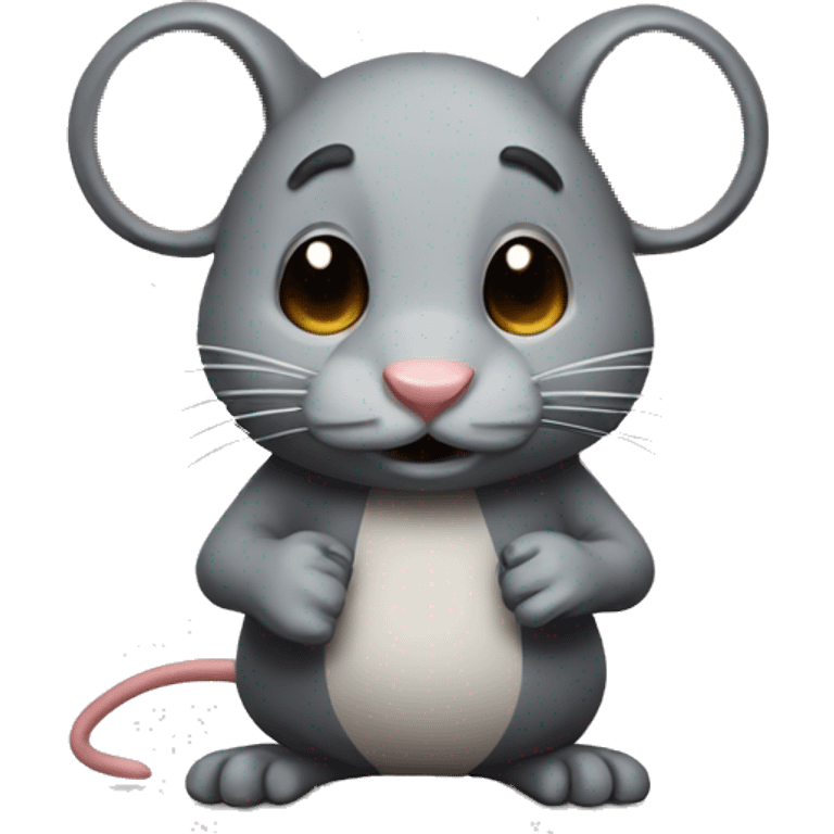 Draw a character to use for the fortune-telling service. Make the cute rat character. emoji