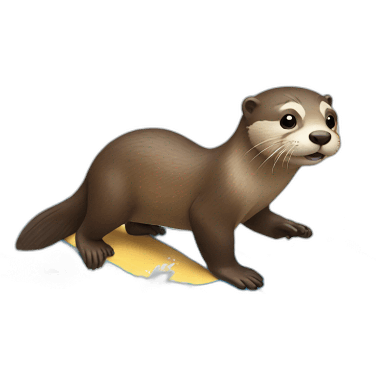 Otter surfing emoji