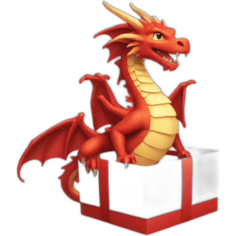 dragon from gift box emoji