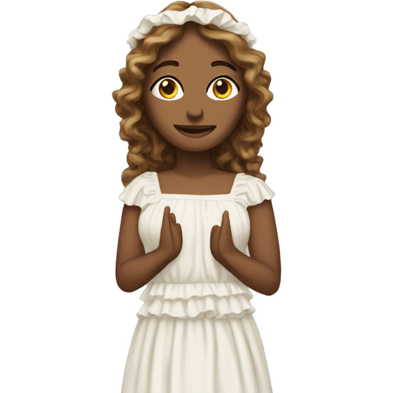 Jesus is frilly dress emoji