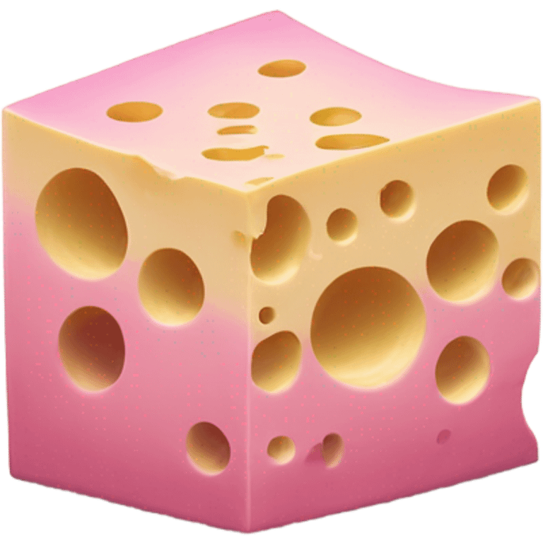 Pink cheese emoji