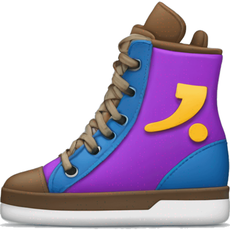 Letter J with shoes emoji