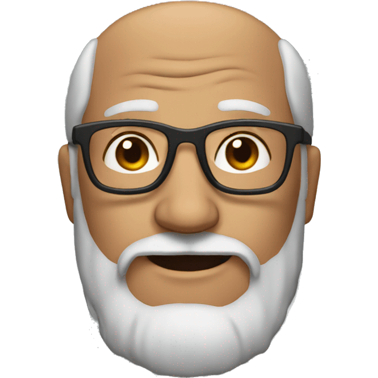 father with glasses and beard and 50 years old emoji