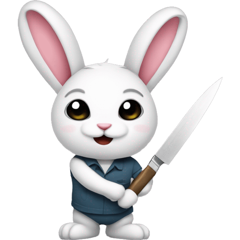 Bunny with a knife emoji