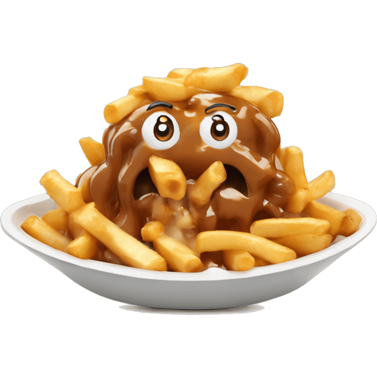 poutine qui mange une poutine emoji