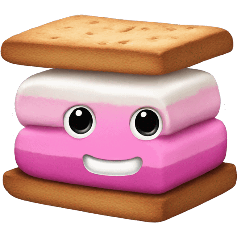 Pink smore emoji