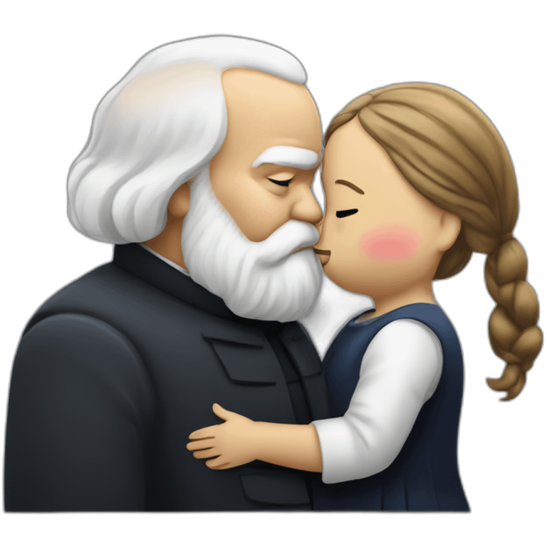 greta thunberg kisses the fat karl marx emoji