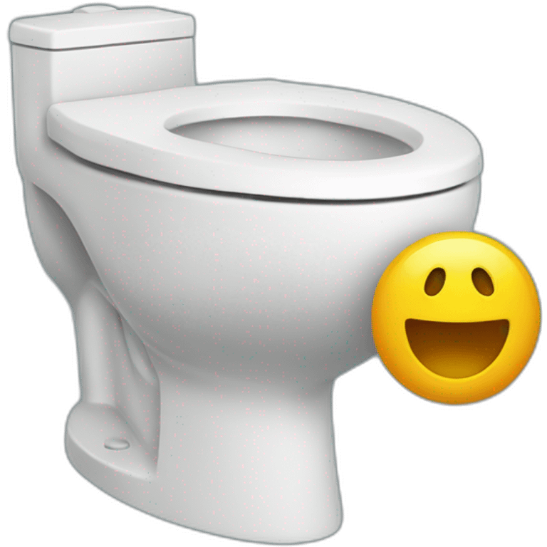 toilet with head coming out of it emoji