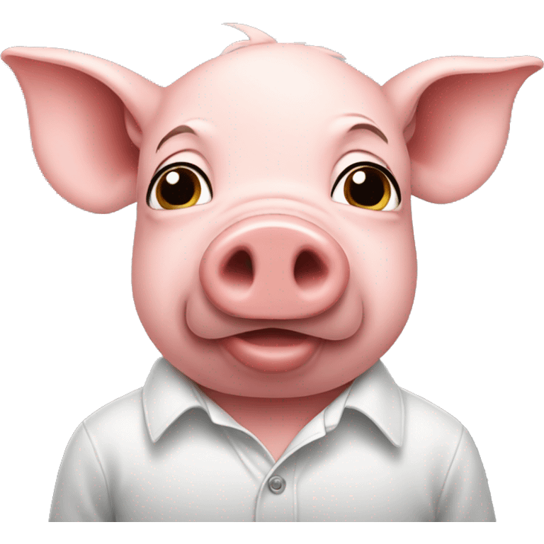 pig wearning shirt emoji