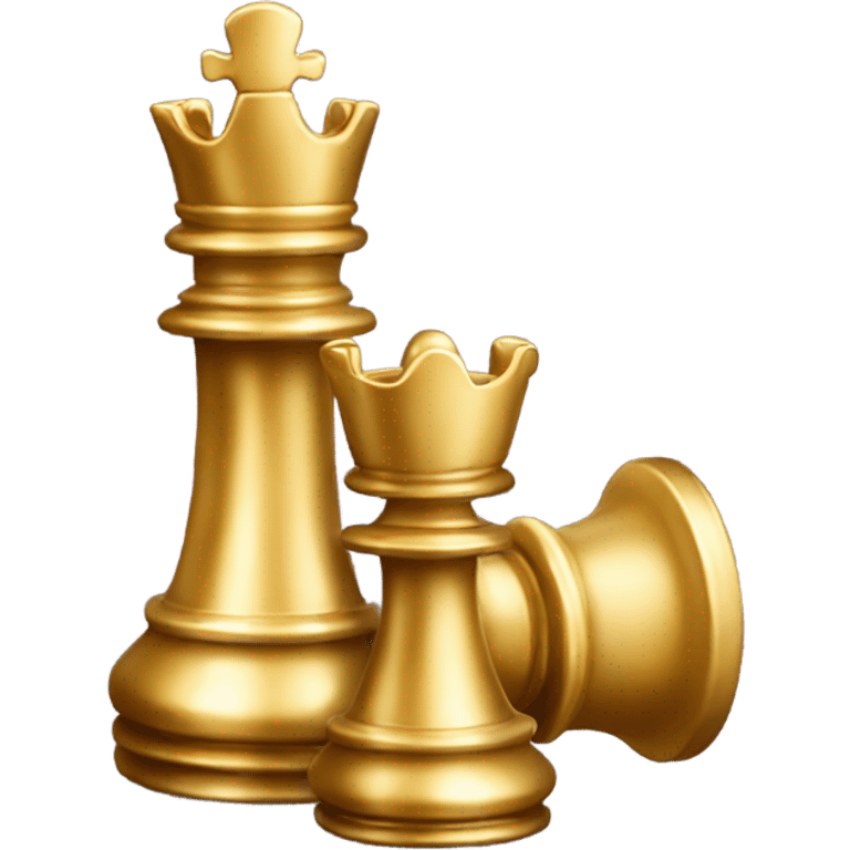 Chess pieces that are gold emoji