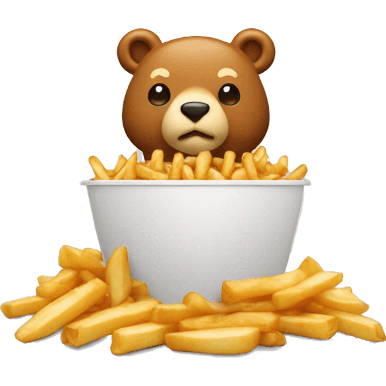 Poutine sur un ours emoji