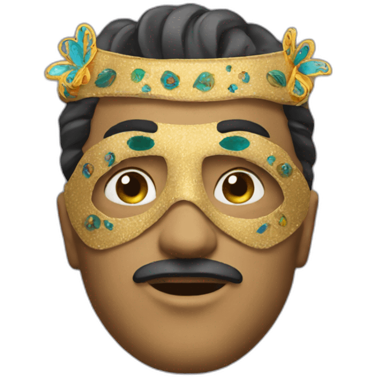 man with a carnaval mask emoji