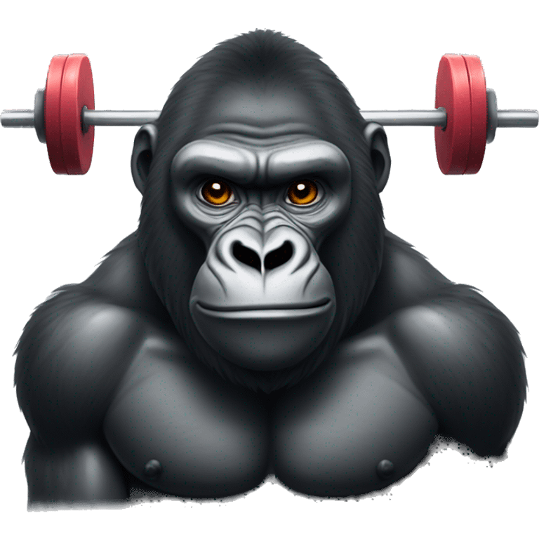 Gorilla in gym emoji