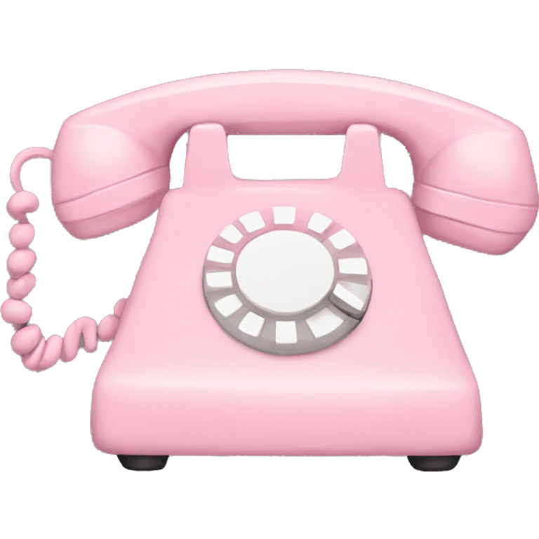 A pastel pink phone emoji