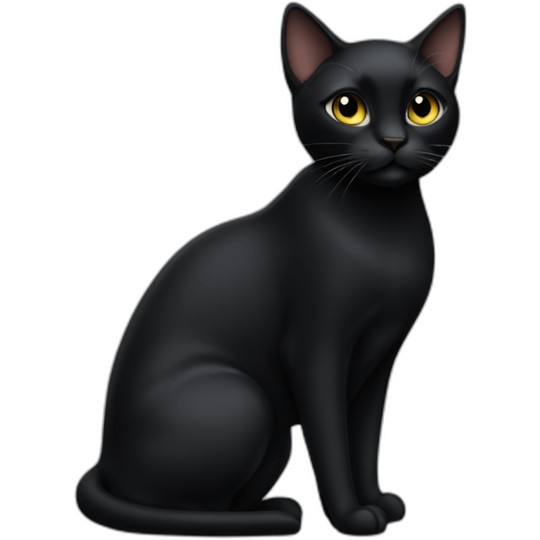 classy female black cat emoji