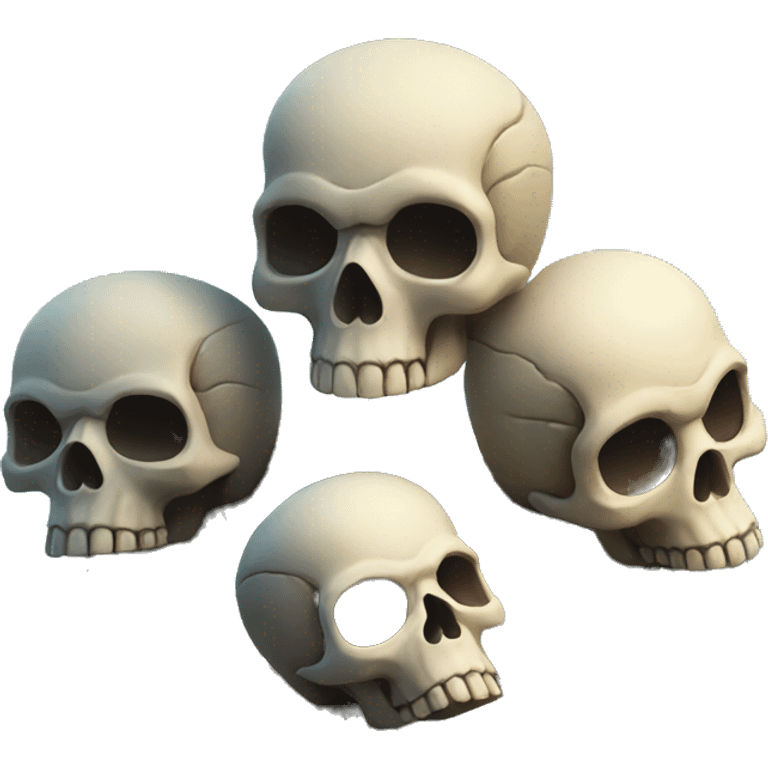 skulls on a hill emoji