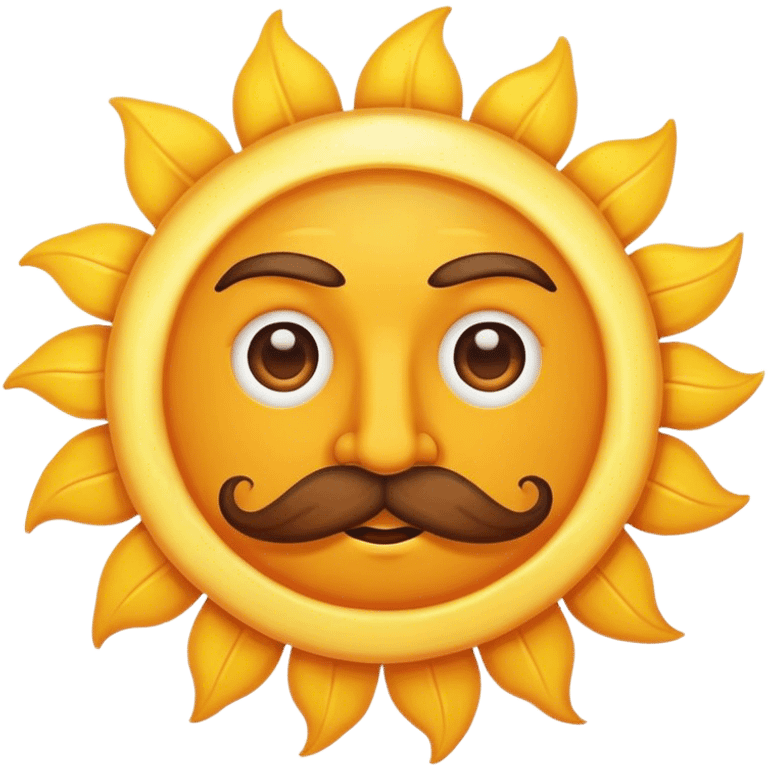 Sun with a mustach  emoji