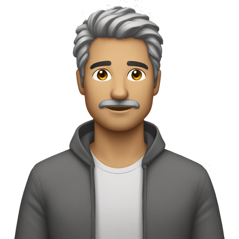 hombre mayor pelo corto gris  emoji