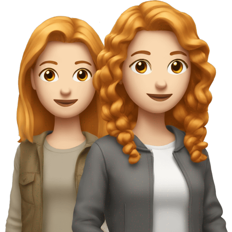 3 girls ginger brunette blonde emoji