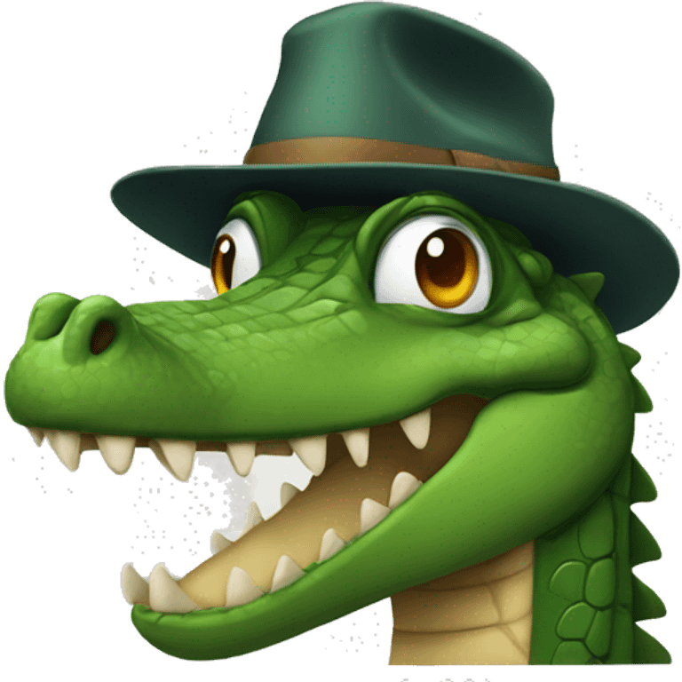 Crocodile wearing a turu emoji