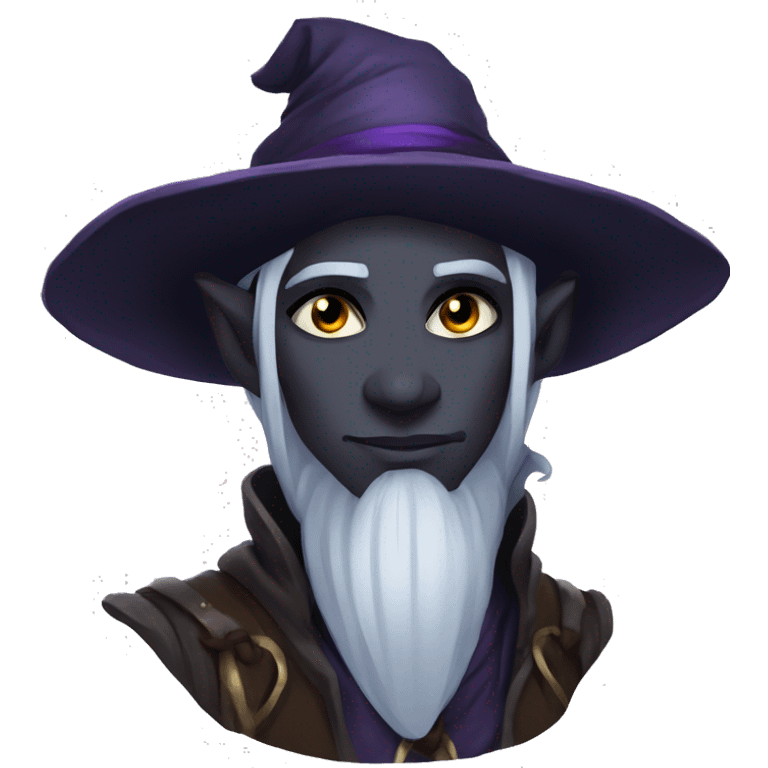 Drow wizard male dnd seductive look emoji