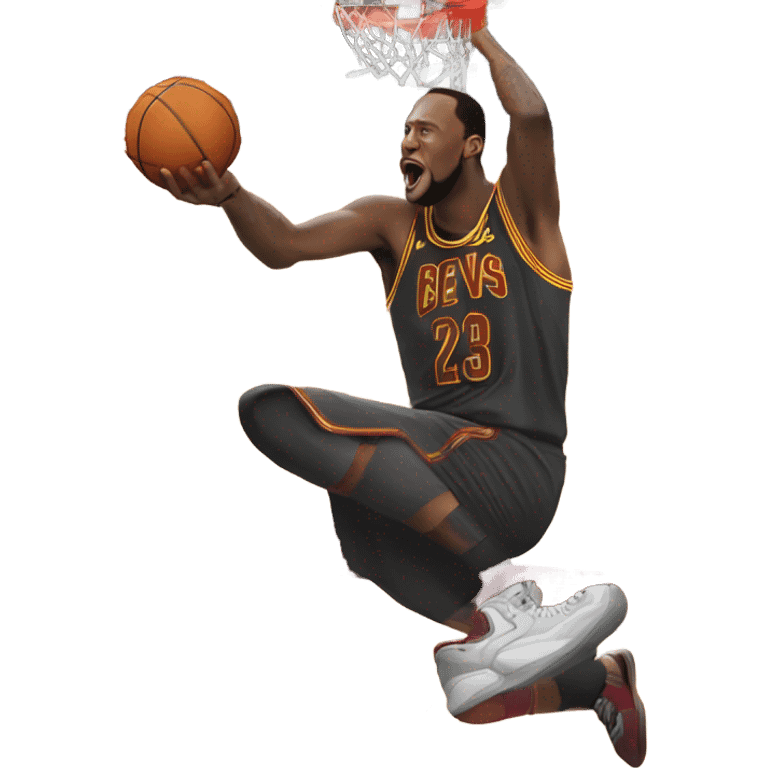 Elon musk dunking on lebron in basketball emoji