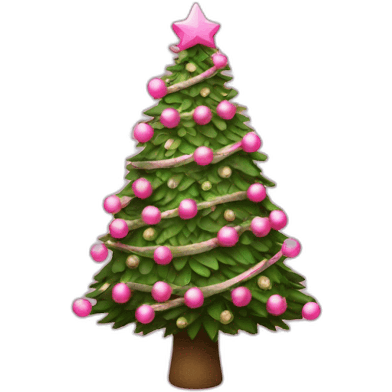 cristmas tree with pink ифдды emoji