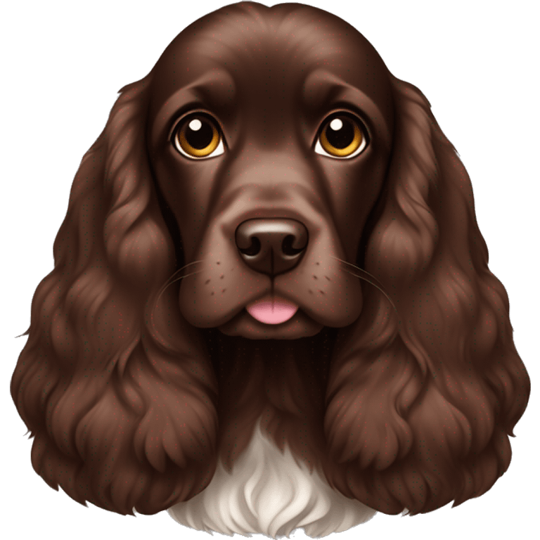 Chocolate brown cocker spaniel  emoji