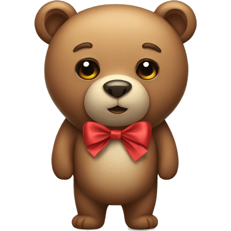 bear with a bow emoji