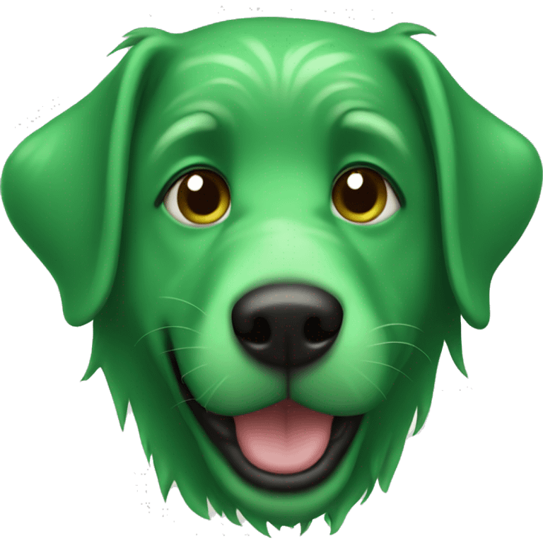 Green dog emoji