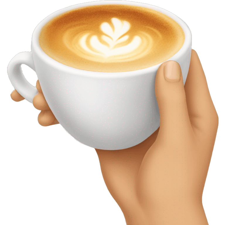 Female Hand holding a latte emoji