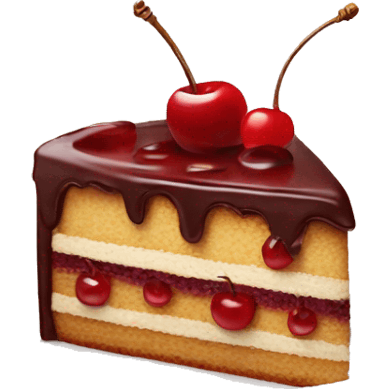 Cake with cherry emoji