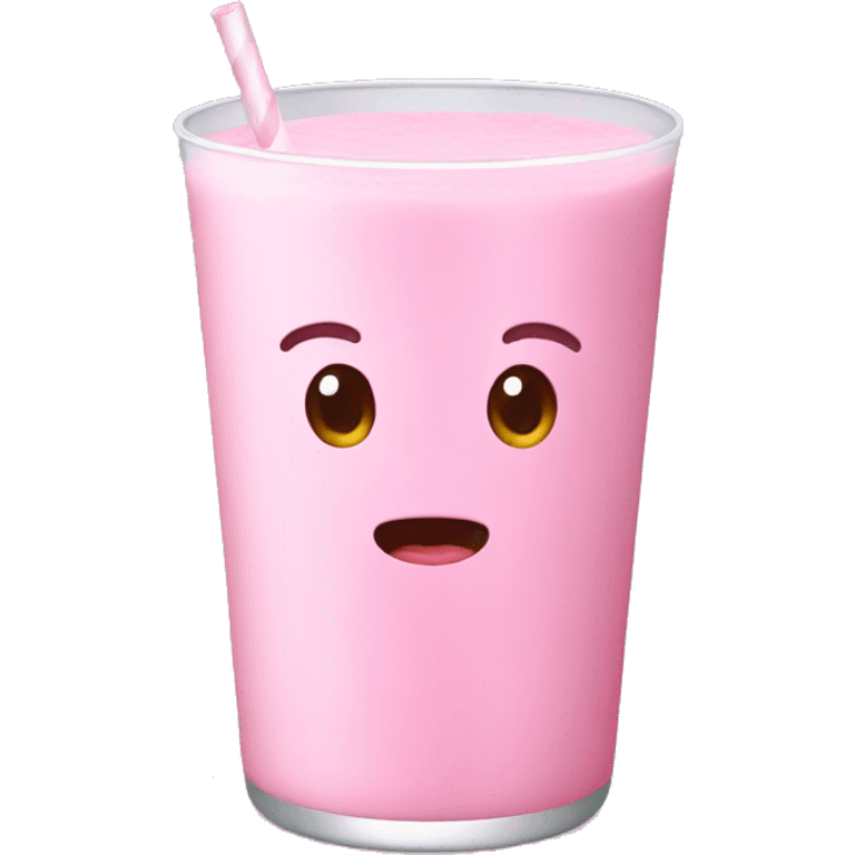 Pink milk drink emoji