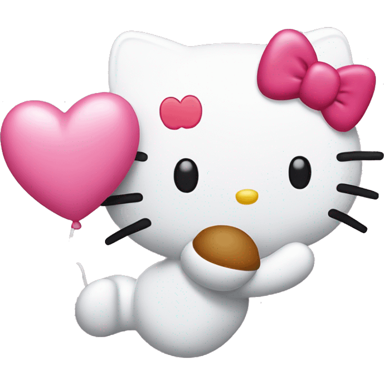 Hello kitty blowing kiss emoji