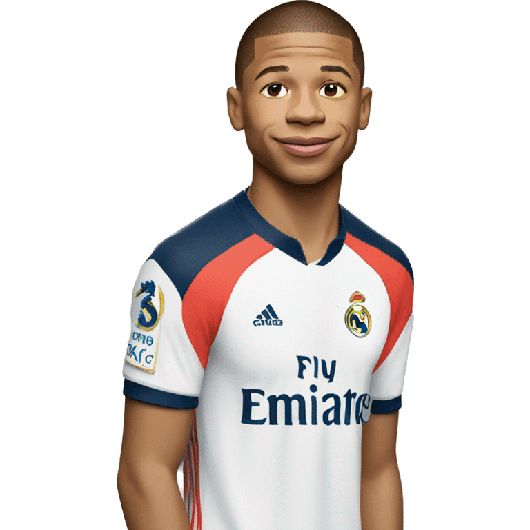 Mbappe with Real Madrid t-shirt says ok  emoji