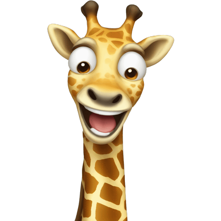 Laughing girafe emoji