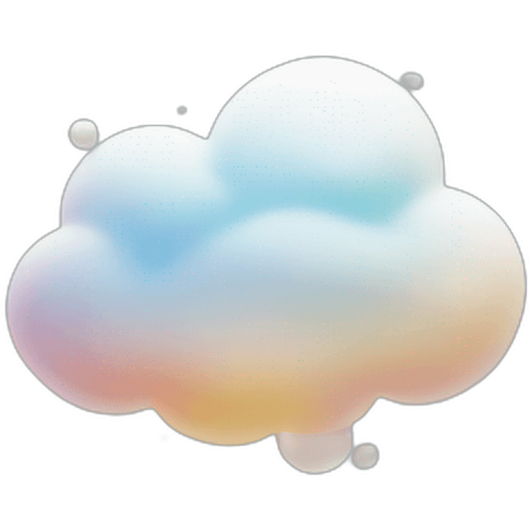 Cloud bubbles emoji