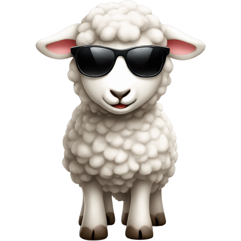 Lamb with sunglasses emoji