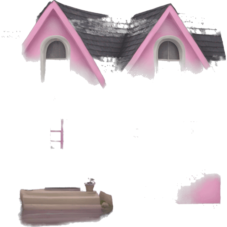 pink house emoji