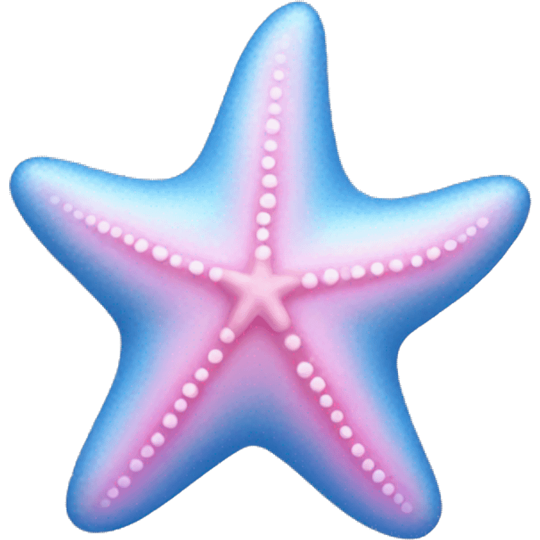 Blue and pink pastel starfish emoji