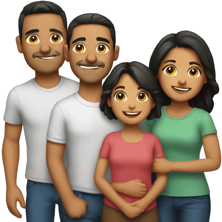 Happy Latino family emoji