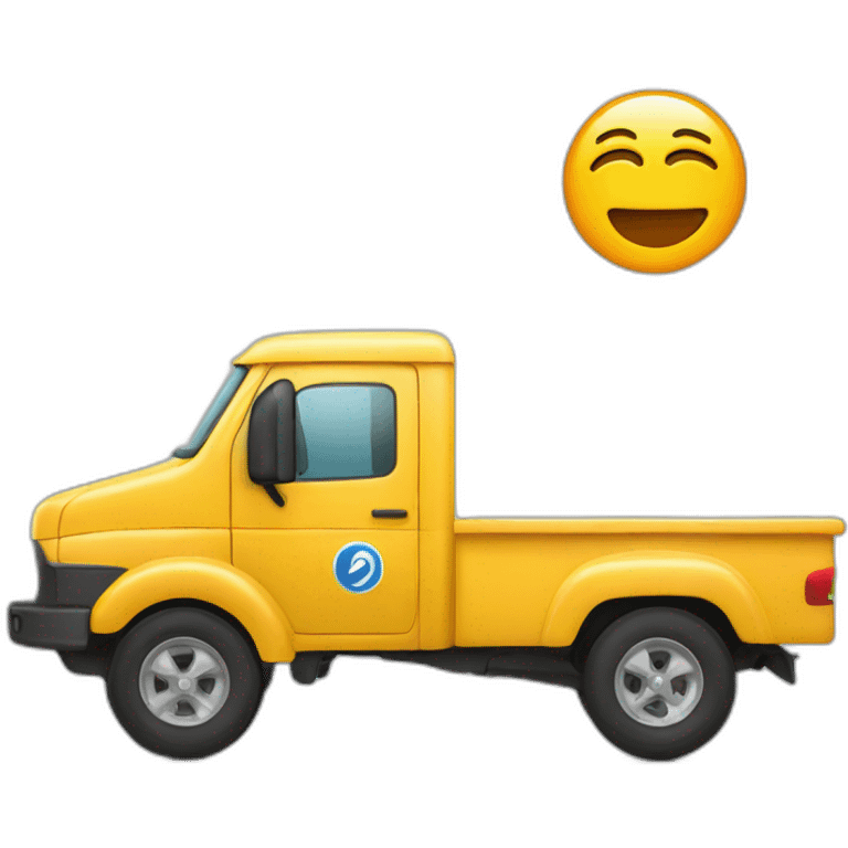 Moto sur un camion emoji