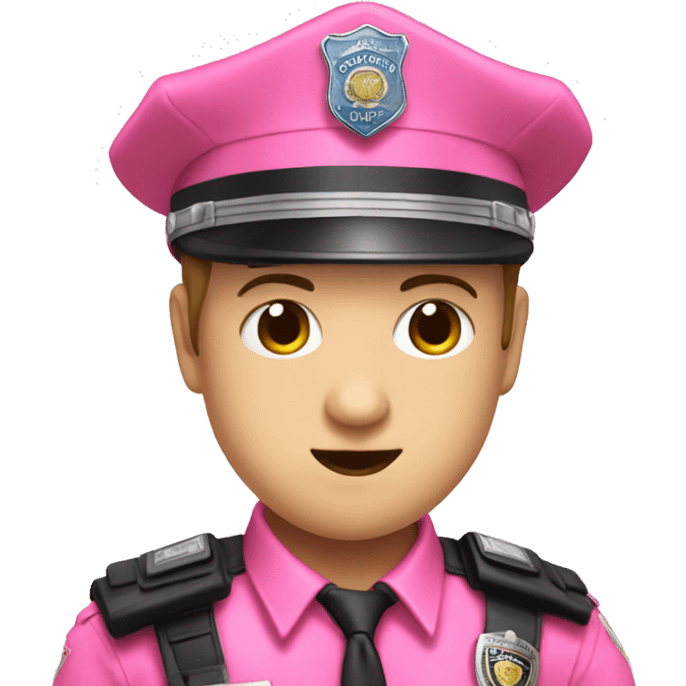 Pink panda cop emoji